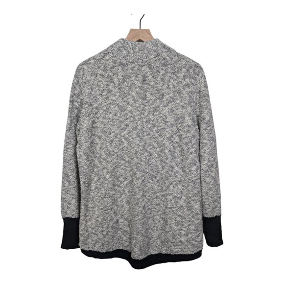 L.L. Bean Signature Cotton/Linen Ragg Sweater, Women's Large, Gray Black - Picture 3 of 11